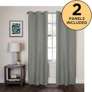 Silver Solid Blackout Curtain - 40 in. W x 84 in. L (Set of 2)