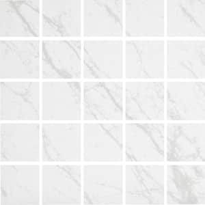 Brilliance White 12 in. x 12 in. x 9 mm Porcelain Mesh-Mounted Mosaic Tile (5 sq. ft. / case)