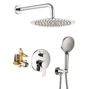 Single Handle 3 -Spray Patterns Shower Faucet 2.5 GPM with Pressure Balance Anti Scald in Chrome