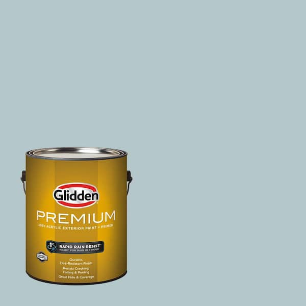 Glidden Premium 1 gal. PPG1034-4 Misty Surf Semi-Gloss Exterior