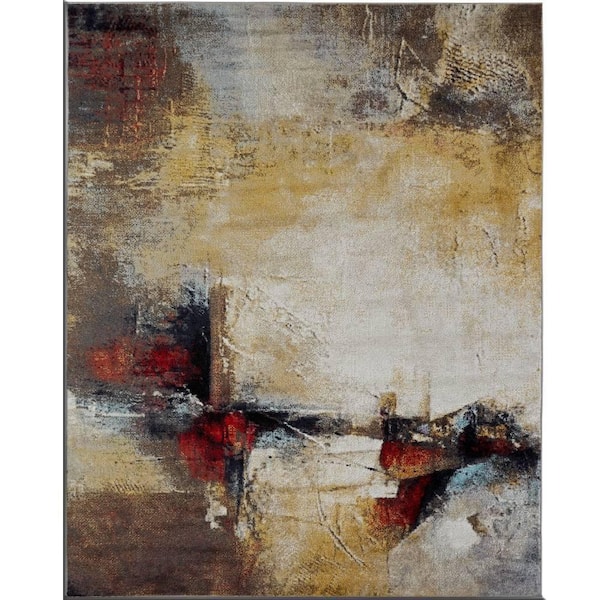 Desert Sunset Multi-Colored 2 ft. 8 in. x 10 ft. Rectangle Area Rug