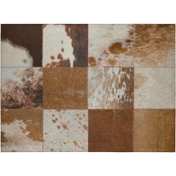 Laredo Brown 1 ft. 8 in. x 2 ft. 6 in. Indoor/Outdoor Washable Rug