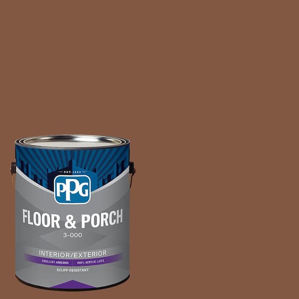 PPG 1 gal. PPG16-23 Tampico Brown Satin Interior/Exterior Floor and Porch Paint