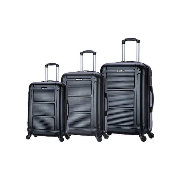 InUSA Pilot lightweight hardside spinner 3 piece Set 20, 24", 28" Black