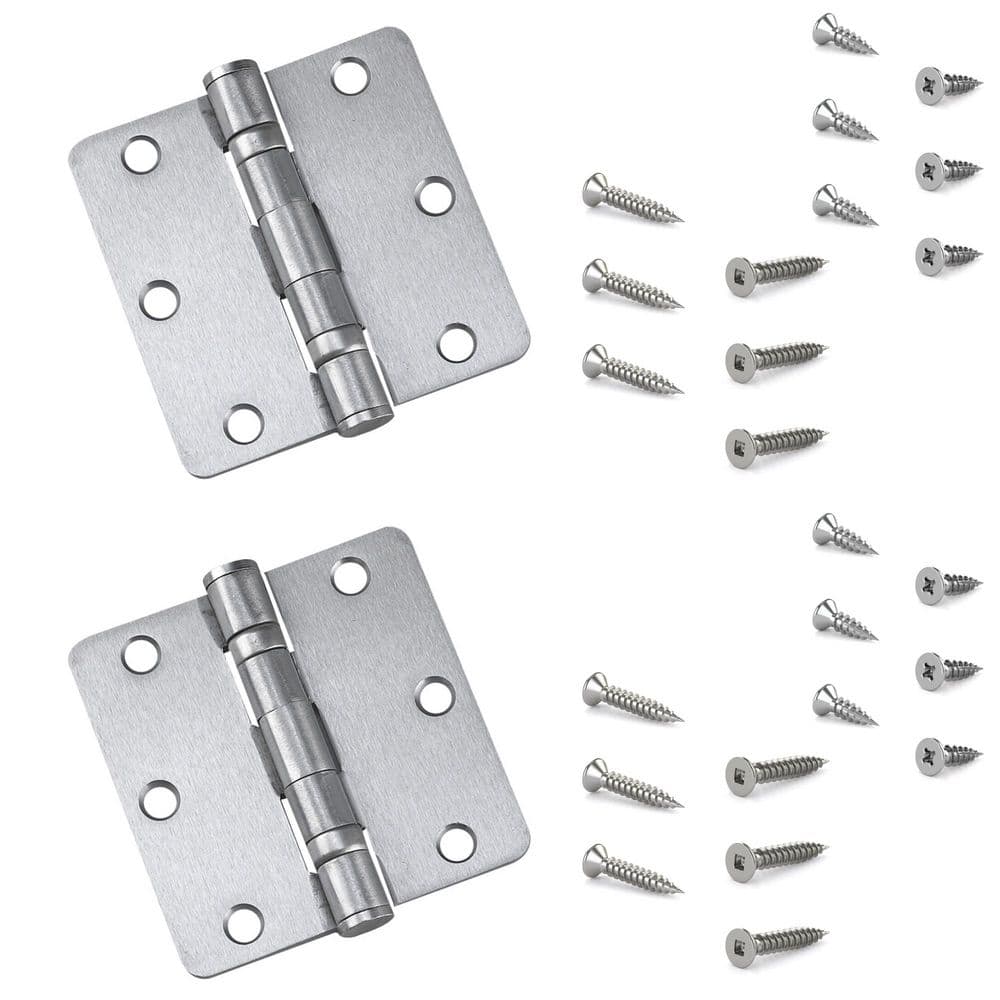 3-1/2 in. x 3-1/2 in. Brushed Chrome Full Mortise Ball Bearing Butt Hinge with Removable Pin (2-Pack) price history on PriceWatchPro