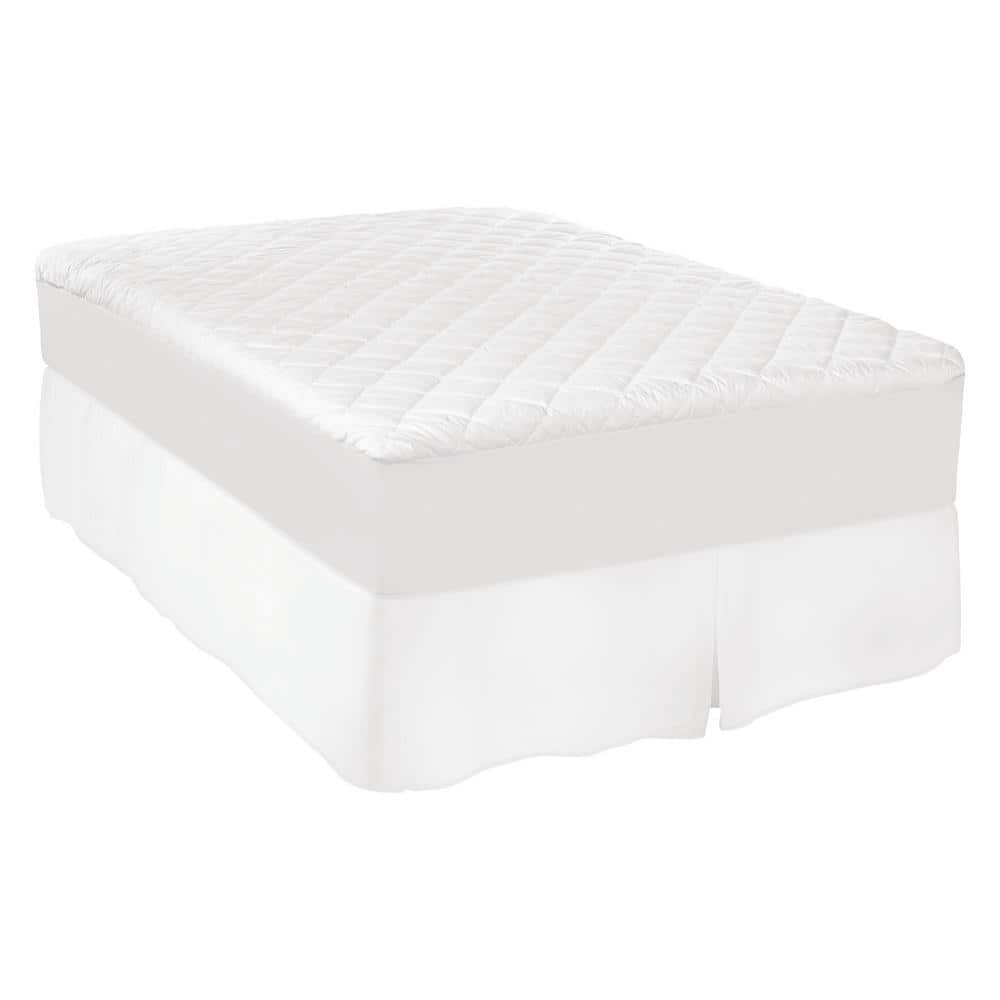 Sealy Luxury Cotton Mattress Pads Firm Extra Deep Pocket Polyester Twin Mattress Pad, White -  56410ATC