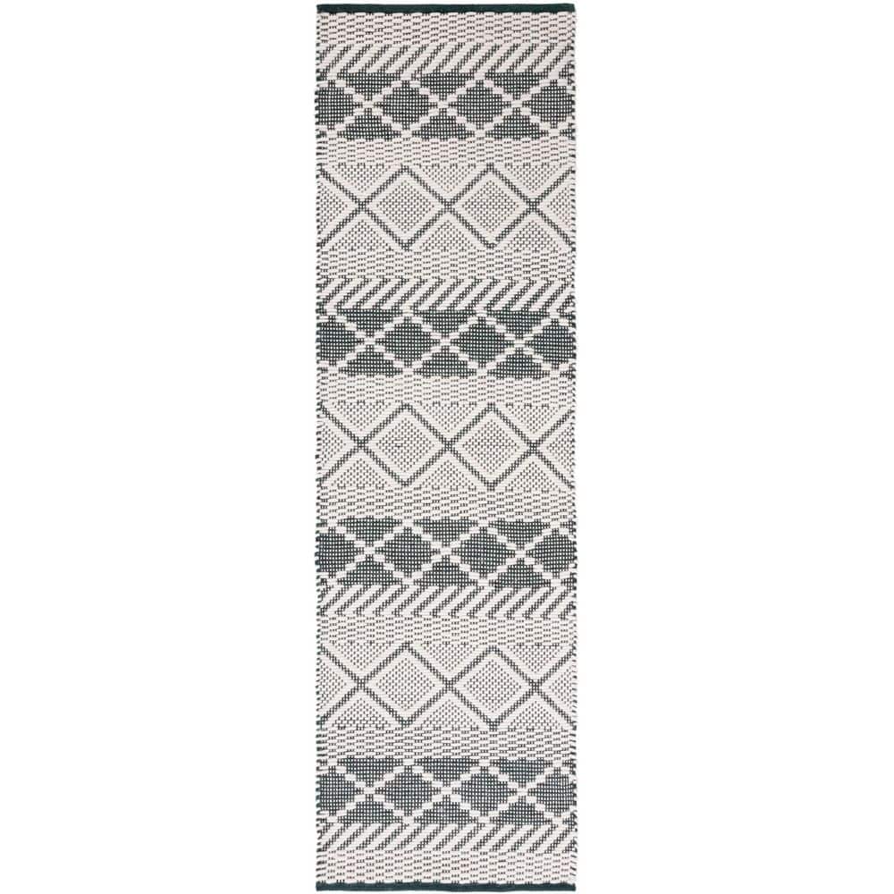 Natura 2 ft. x 8 ft. Ivory/Green Chevron Striped Zig-Zag Runner Rug price history on PriceWatchPro