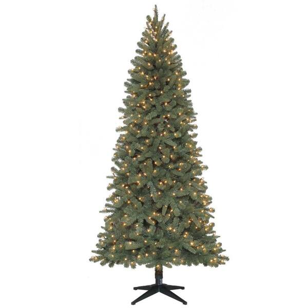 Home Accents Holiday 7 ft. Benjamin Fir Quick-Set Artificial Christmas Tree with 400 Clear Lights