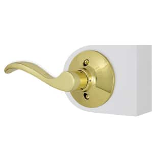 Dummy Door Lever 4-1/8" SHIELD SECURITY Fits All Doors Polish Brass Finish 