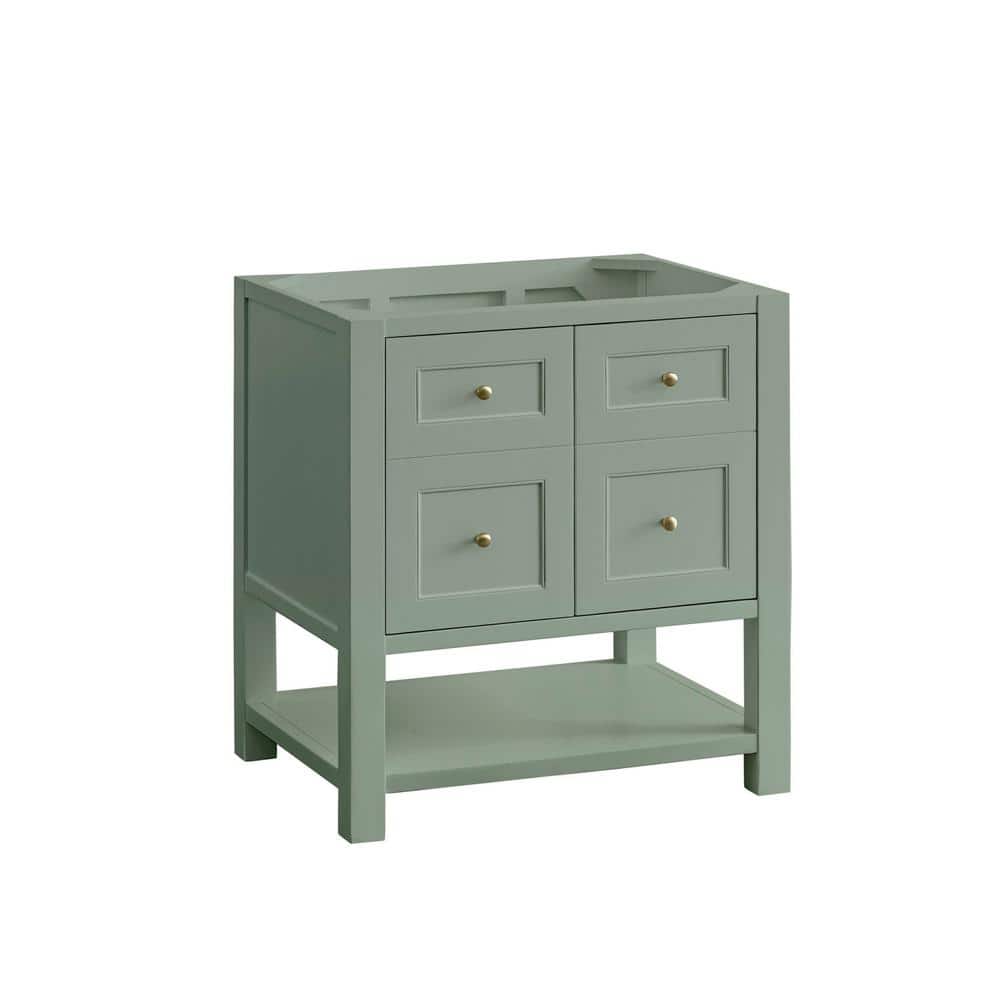 Smokey Celadon 30" Solid Wood Single Bathroom Vanity Base