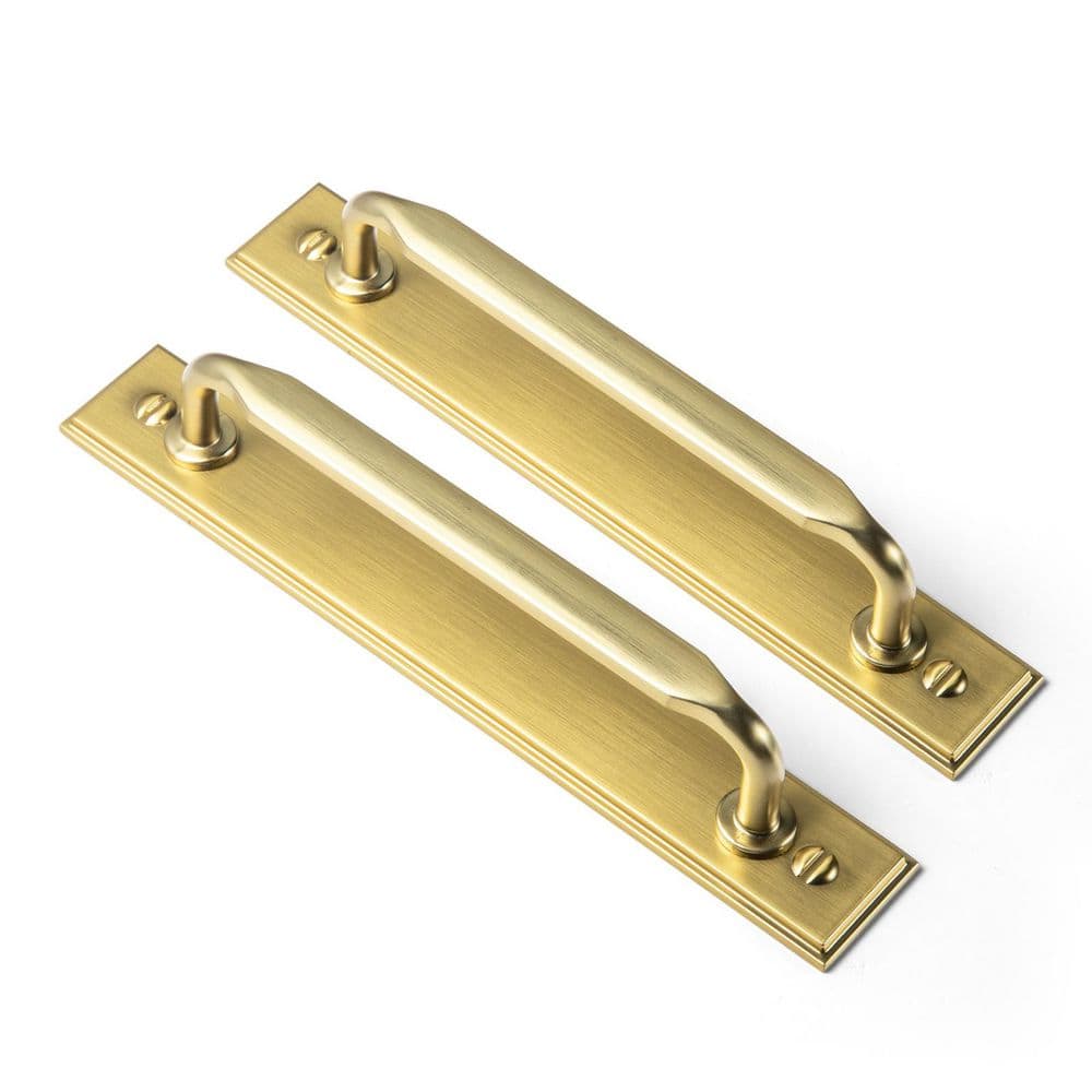 2-Pack 5 in. (128mm) Brushed Gold Zinc Alloy Cabinet Pull with Raised Edge Long Backplate Drawer Bar Pull price history on PriceWatchPro