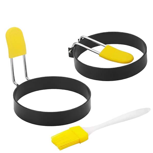 3 in. Stainless Steel Nonstick 2-Egg Frying Saute Pan Compatible with Gas and Electric Cooktops with Lid