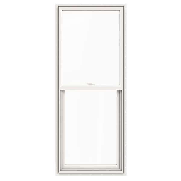 JELD-WEN 23.5 in. x 59.5 in. V-2500 Series White Vinyl Single Hung Window with Fiberglass Mesh Screen