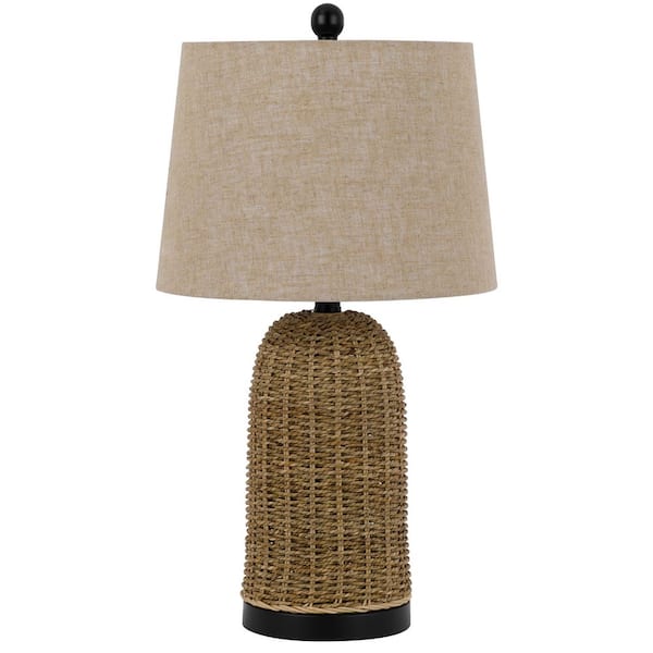 CAL Lighting 24 in. Brown Resin Table Lamp with Shade