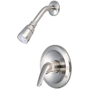 Single-Handle 1-Spray Shower Faucet in Brushed Nickel (Valve Not Included)