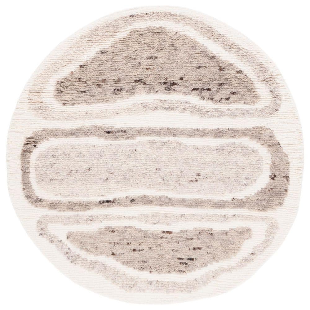 Casablanca 6 ft. x 6 ft. Ivory/Brown Abstract Rectangle Round Area Rug price history on PriceWatchPro