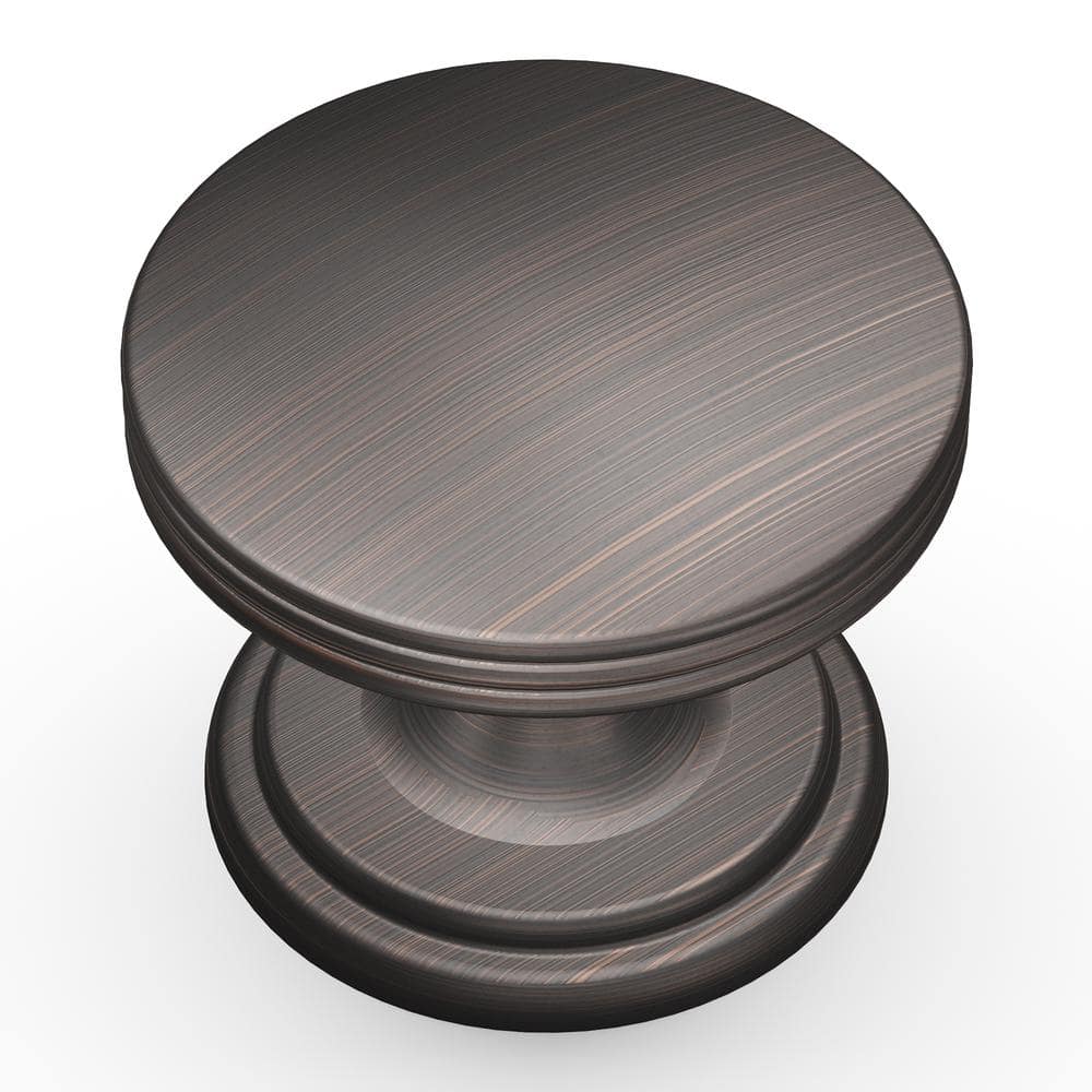 Vintage Bronze Round Cabinet Knob 10-Pack with Mounting Hardware