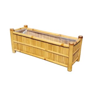 60 in. x 9 in. Bamboo Wood Window Boxes & Troughs