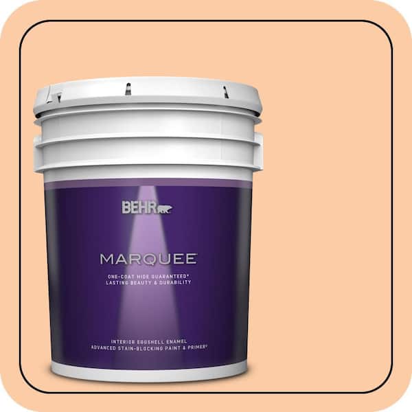 BEHR MARQUEE 5 gal. #270C-3 Coral Confection Eggshell Enamel Interior Paint & Primer