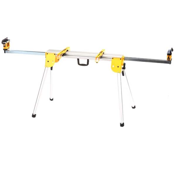DEWALT - 15 Amp Corded 12 in. Double Bevel Sliding Compound Miter Saw w/Blade Wrench, Material Clamp & Compact Miter Saw Stand