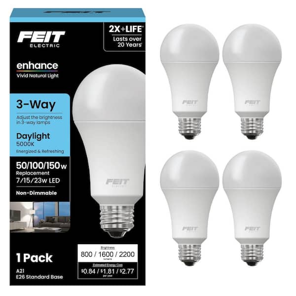 Feit Electric 50/100/150-Watt Equivalent A21 CEC Title 20 90+ CRI