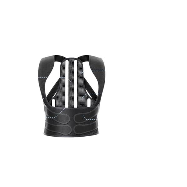 Aoibox Small Brace Posture Corrector Shoulder Straightener, Adjustable Full Back Support in Black