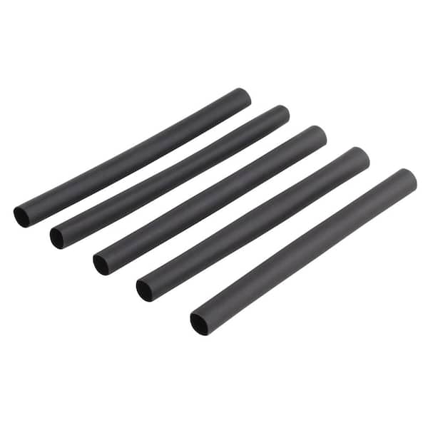 Commercial Electric 3/16 in. Heat Shrink Tubing, Black (5-Pack)