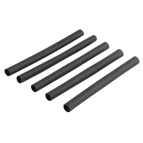 3/16 in. Heat Shrink Tubing, Black (5-Pack)