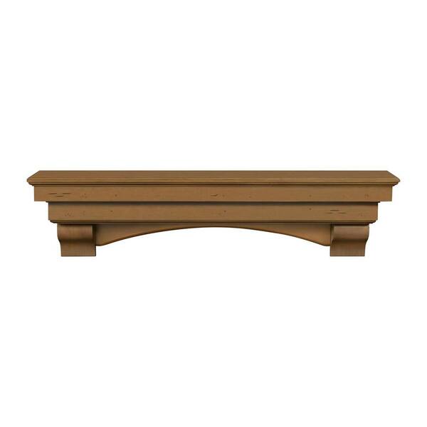 Pearl Mantels 5 ft. Antique Finish Cap-Shelf Mantel