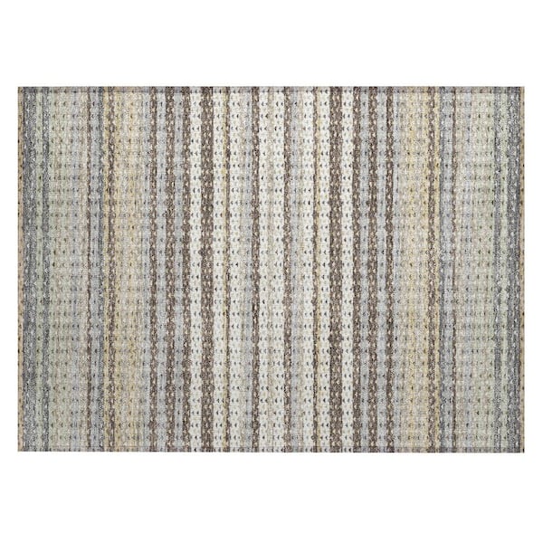 Chantille Machine Washable Indoor/Outdoor Abstract ACN2823 Coffee 3 ft. x 4 ft. Area Rug