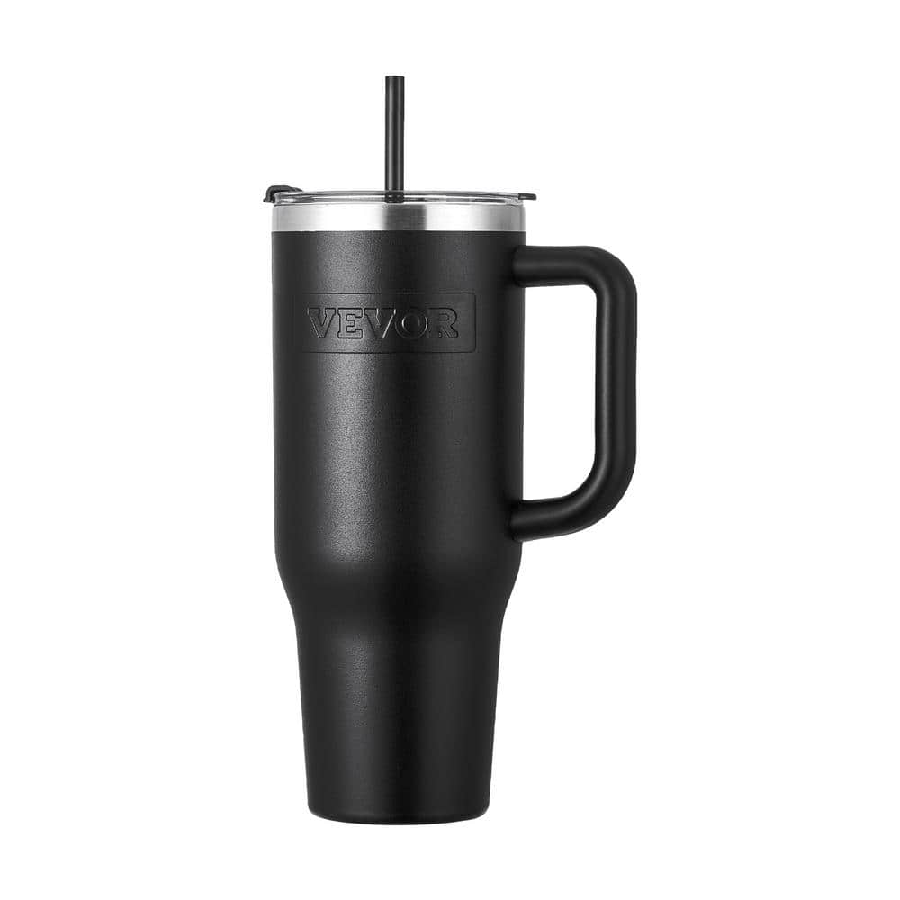 VEVOR Insulated Water Bottle 40 oz. Black Stainless Steel