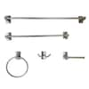 Kingston Brass Modern 5-Piece Bath Hardware Set In Brushed Nickel ...