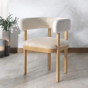 Trystan Ivory/Natural 18.5 in. Wood Dining Chair