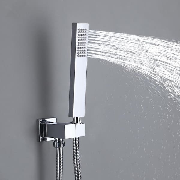 4-Spray Double Handled Ceiling Mount Shower Head Tub and Shower Faucet 1. 59 GPM in Chrome