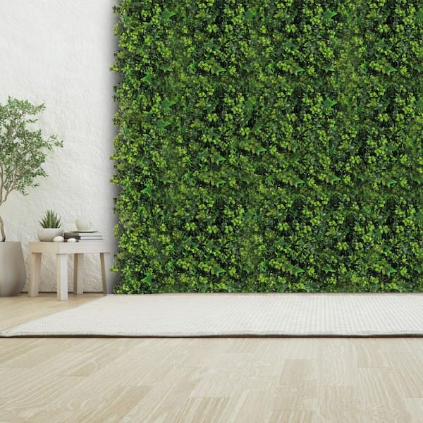 Vigoro 2 in. Green Artificial Mix Leaf 20 in. x 20 in. Foliage