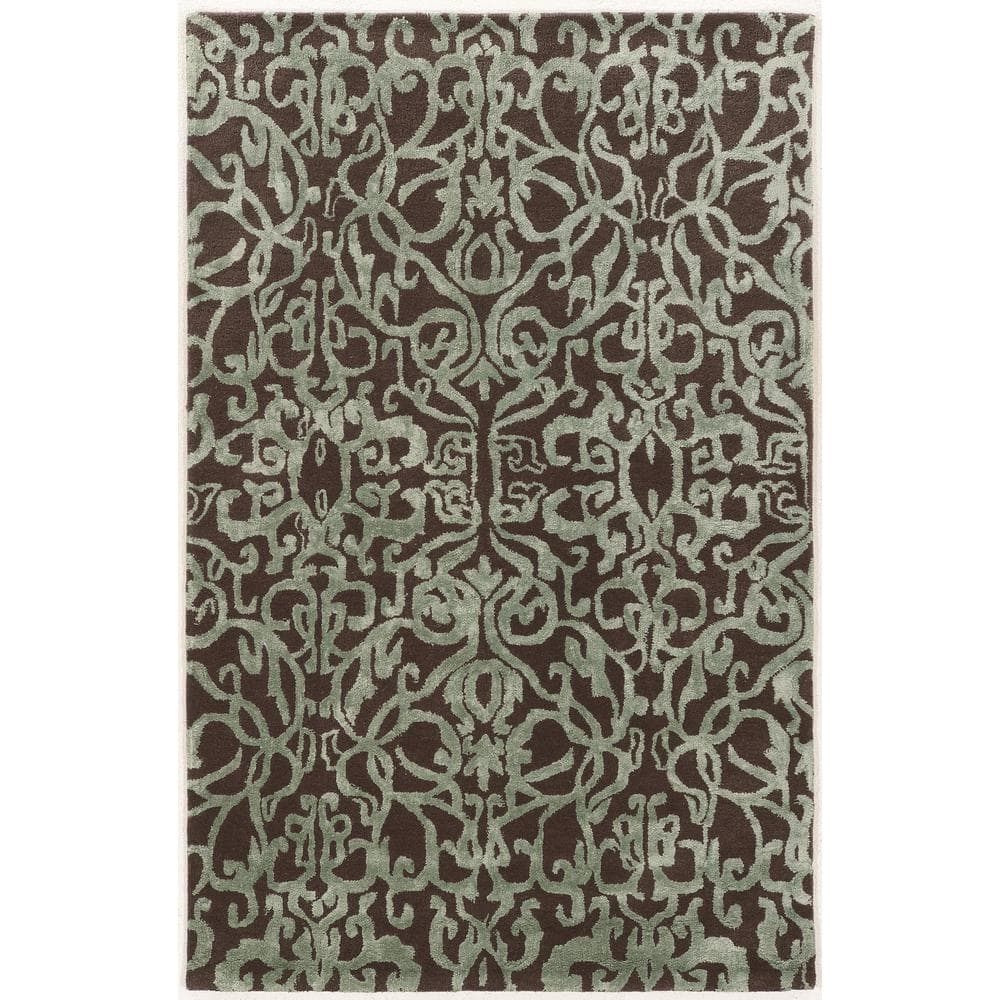 Allure Wool Crystal Brown/Blue 2 ft. x 3 ft. Accent Rug