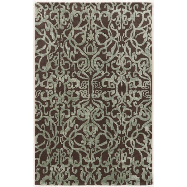 Allure Wool Crystal Brown/Blue 2 ft. x 3 ft. Accent Rug