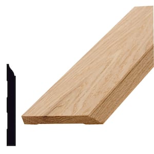 1/2 in. D x 4.1/4 in. W x 96 in. L Oak Wood Colonial Baseboard Moulding Pack (4-Pack)