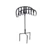 LIBERTY GARDEN Black Outdoor Steel Manger Decorative Hose Holder