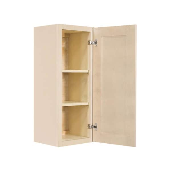 Cimmaron Raised Panel Style Frameless Recessed in wall solid wood bathroom  Medicine Storage Cabinet - 14 x 18