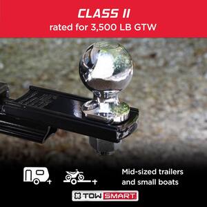 Class 2 3,500 lb. 2 in. Ball Diameter, 3/4 in. Shank Diameter, 1-1/2 in. Shank Length Chrome Trailer Hitch Ball