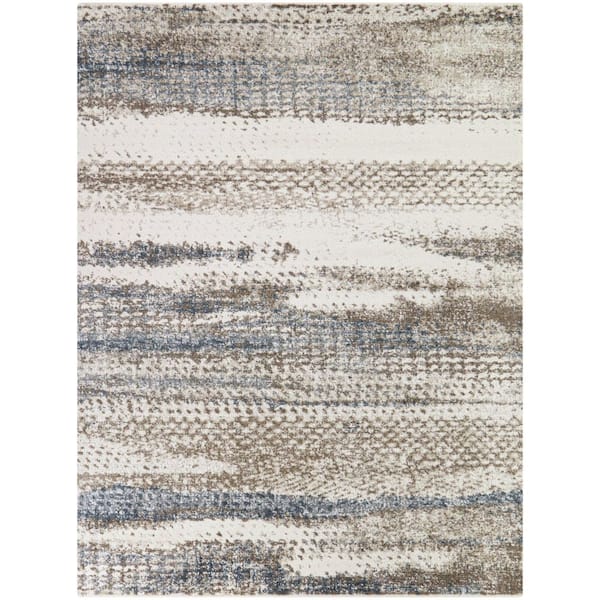 Ridgway Beige/Blue 7 ft. 10 in. x 10 ft. Abstract Area Rug