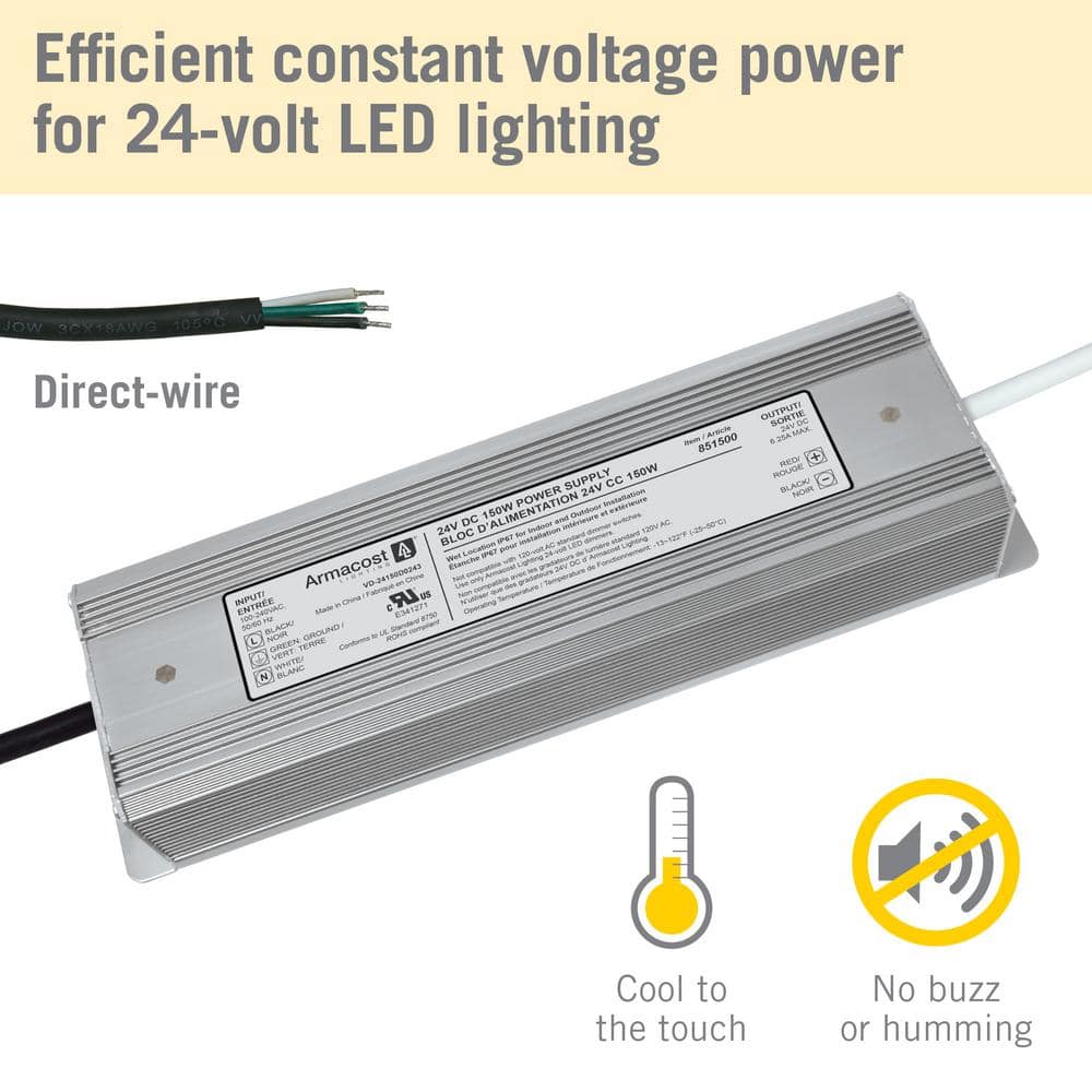 Silver 150W Indoor/Outdoor LED Power Supply