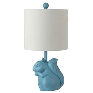 Sunny Squirrel 18 in. Blue Table Lamp
