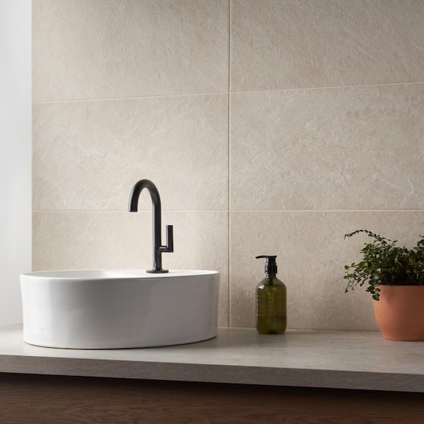 Monolith Crema Beige 4 in. x 0.35 in. Matte Porcelain Floor and Wall Tile Sample