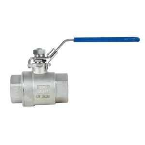 3/4 in. Stainless Steel FNPT x FNPT Full-Port Ball Valve with Latch Lock Lever
