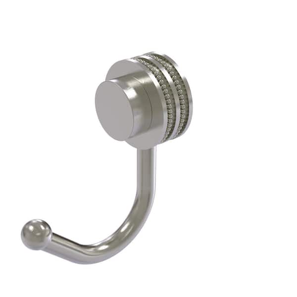 Allied Brass Venus Collection Robe Hook with Dotted Accents in Satin Nickel
