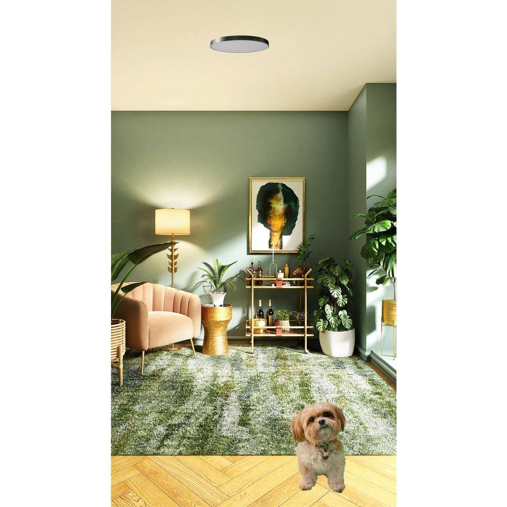 Convex 5" Round LED Flush Mount Ceiling Light in Matte White