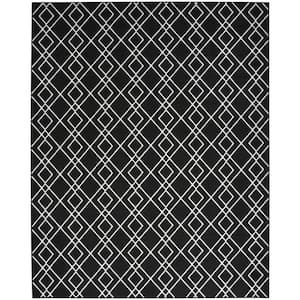 Modern Lines Black 8 ft. x 10 ft. Geometric Contemporary Area Rug