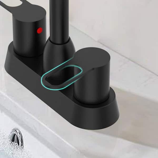 Satico 4 in. Centerset Bathroom Faucet 3-Hole 2-handle in Matte